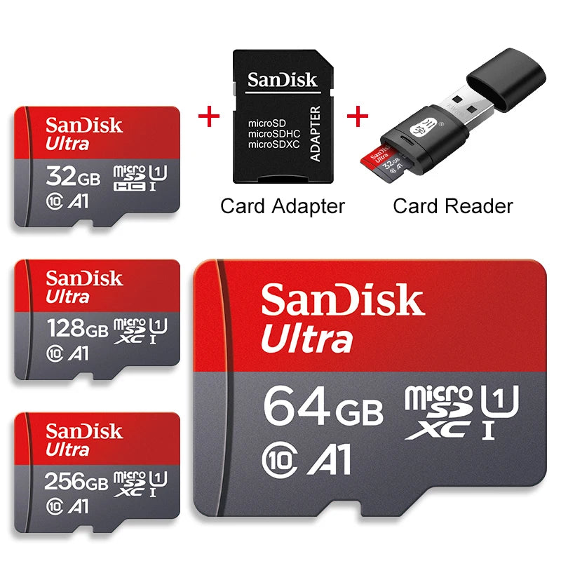 SanDisk Ultra Micro SD Card + Adapter + USB